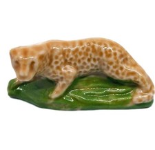 1960s Vintage Leopard Whimsey, Wade Whimsey Leopard ornament, Big Cat Ornament 
