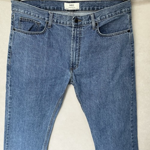 Straight fit men s blue - m&s,
