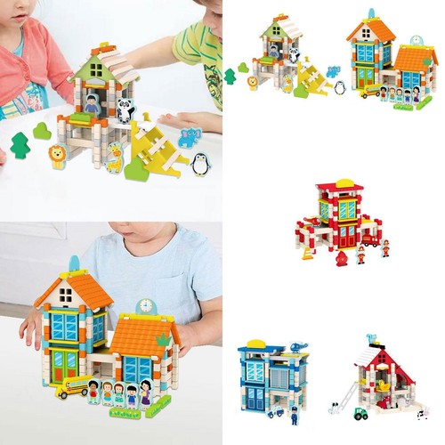 Wooden construction playset - construction,