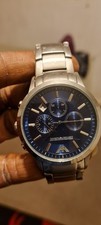 Emporio Armani Classic AR2448 Blue Dial Stainless Steel Wrist Watch 43 mm