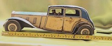 Vtg Wind Up Lithograph Toy Car
