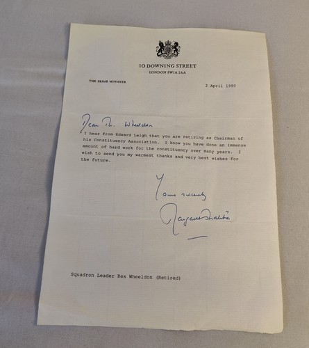 Rare margaret thatcher signed - thatcher,