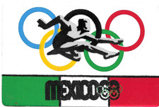 MEXICO 68, Olympic Games 1968, Hurdles, old postcard