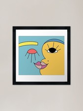 Cubism - female face Framed
