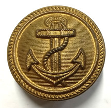 WW2 Kriegsmarine German Navy Large 25mm Gilt Uniform Button - Dated 1941