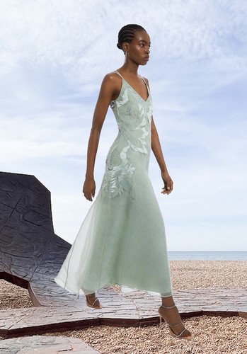 Karen millen satin appliqué - millen,