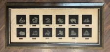 12 Jade Hand Carved Animals Representing Chinese Zodiac ‘Sheng Xiao’ Framed