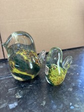 2x Mdina Glass bird