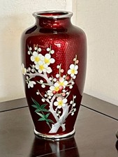 Japanese  Ando Cloisonne Ginbari Vase