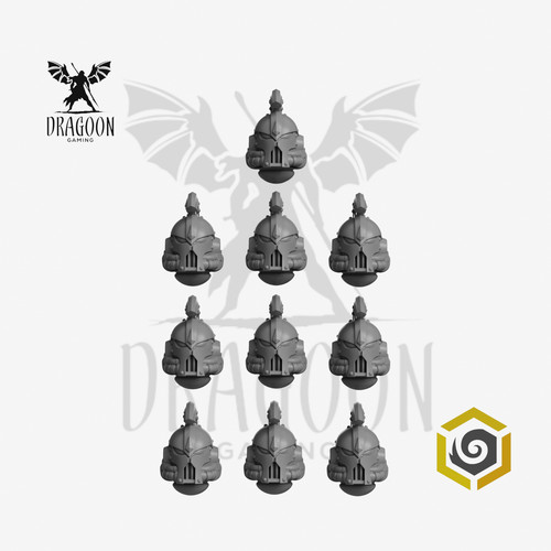 Crimson lords crested helmets - crimson,