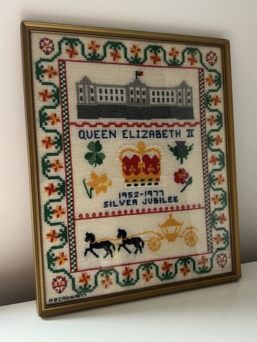 Vintage framed cross stitch