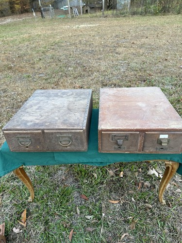 Vintage drawer wooden card - 2,