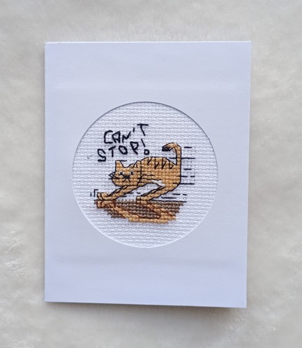 Handmade cross stitch card - handmade,