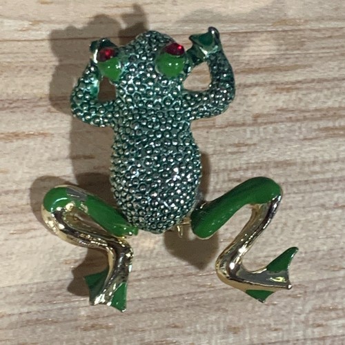 Vintage frog brooch with - vintage,
