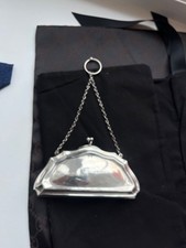 Antique Sterling Silver Chatelaine Purse. With Chain)