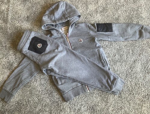 Moncler boys grey tracksuit