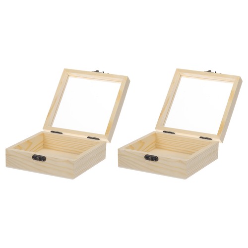 2pcs unfinished wooden display - unfinished,