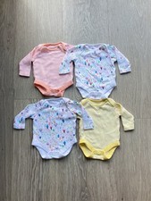 4 x Baby Romper Up To 1 Month Clothing Bundle 4.5 Kg Newborn Matching Stripe