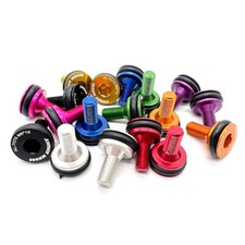 2 x M8 SQUARE TAPER ALLEN KEY CRANK BOLT - COLOUR CHOICE