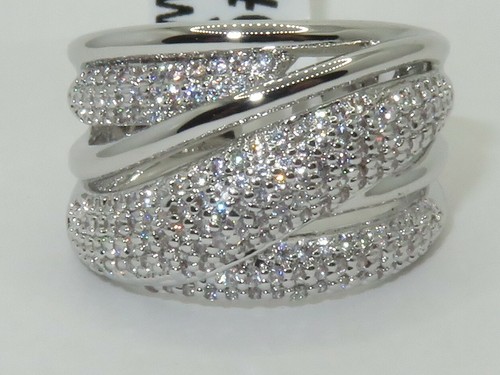 Ladies band ring - cz, cubic