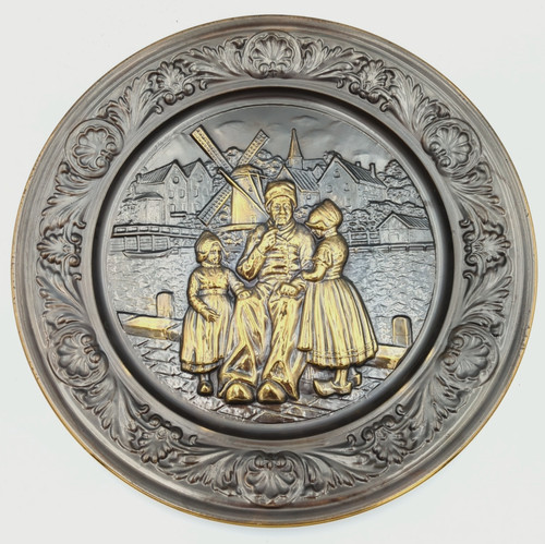 Vintage metal wall - wall, plate