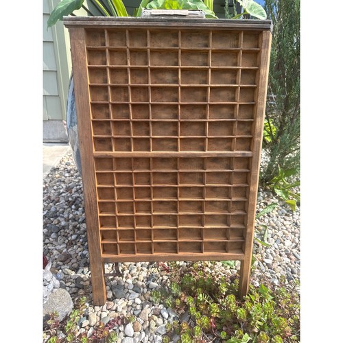 Vintage wood printer tray - wood,