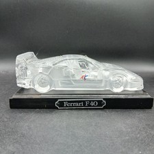 Ferrari F40 Glass Ornaments With Wooden Stand Clear Glass WRDC