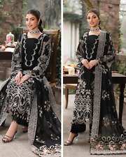Pakistani indian Designer Embroidered Cotton Unstitched Suit 3 PC Shalwar Kameez
