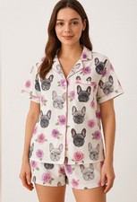 NEW French Bulldog & Roses