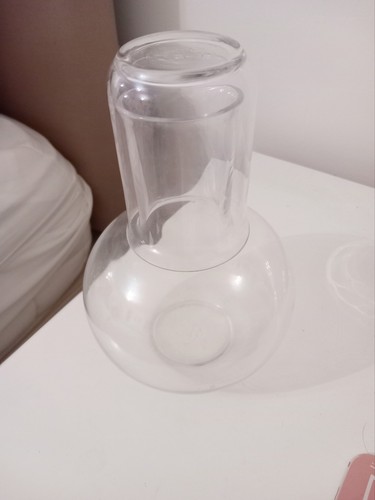 Minimalist clear glass bedside - minimalist,
