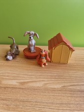 3 Disney Lady and The Tramp Figures. 3 Lady & The Tramp Figurine Happy Meal Toys