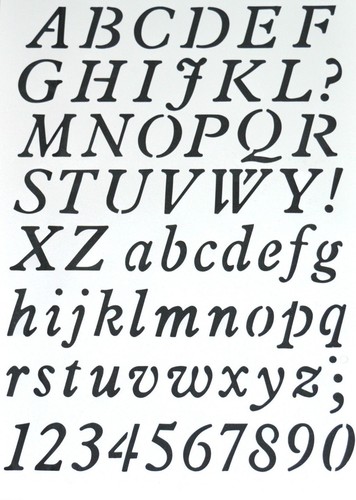 Wall stencil reusable alphabet - wall,