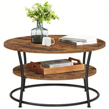 2-Tier Round Coffee Table with