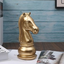 Gold Knight Chess Piece Statue