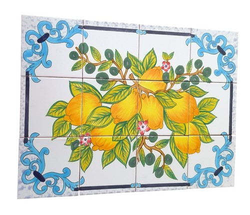 Hand painted tile - hand,