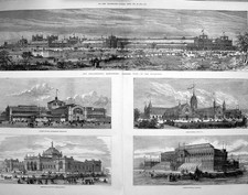 Original Old Antique Print