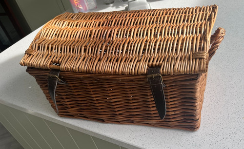 Wicker basket hamper storage - basket,