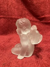 Vintage Frosted Glass Sitting