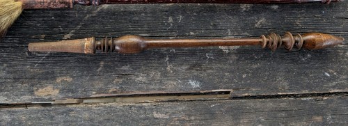 Primative wooden distaff - wooden,