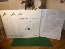 IMPRESSMENTS LOG V1-V3 & PHOTOS OF MAPS UK WW2 RAF