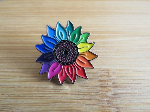 Lgbt rainbow colours sunflower - lgbt,