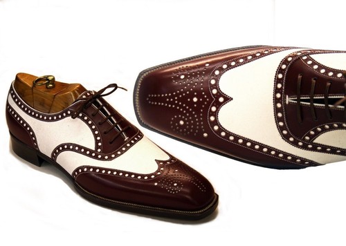 Handmade brown brogue shoes - handmade,