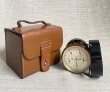 Antique Rare c1890s Casella London 6 Dial High Speed Air Flow Meter Leather Case