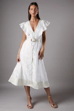 Coast Ivory Midi Dress Womens