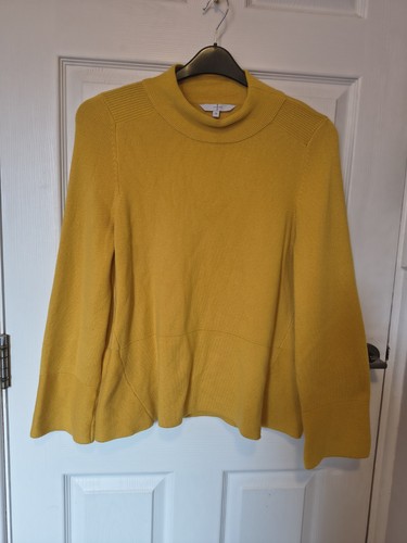 Yellow cowl neck jumper with - yellow,