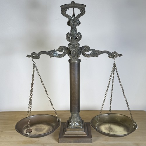 Vintage brass scale - brass, justice
