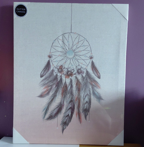 Glitter dreamcatcher canvas - dreamcatcher,