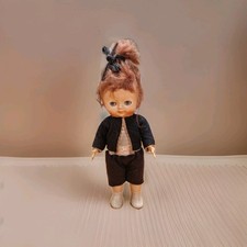 Pedigree Sleeping Doll, 1950s Hard Plastic, Original Black 2 Piece Suit