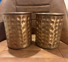 Two Metal Utensil Containers