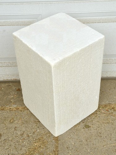 Solid styrofoam block - solid, 19x12x12